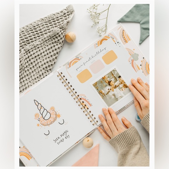 Baby Memory Book for Girls - Baby’s First Year Book - Picture 2 of 7